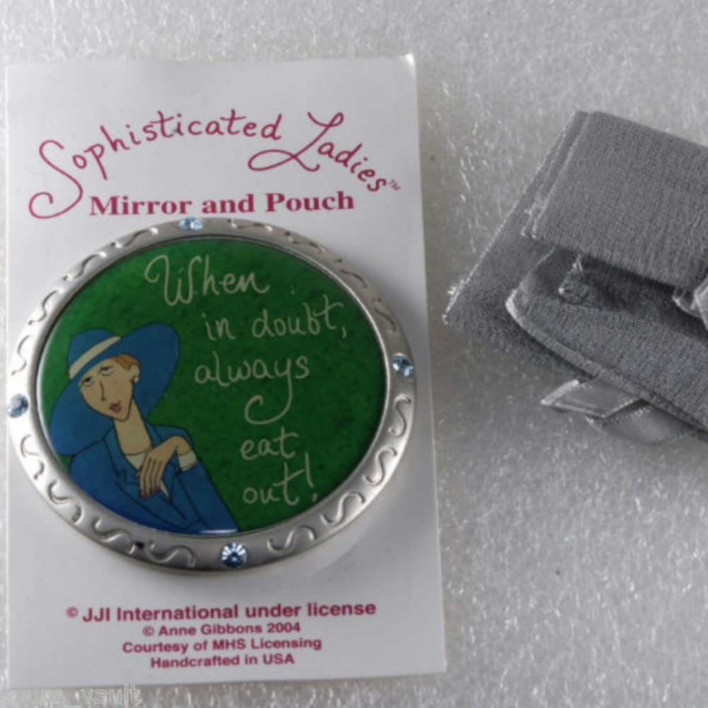 Sophisticated Ladies Mirror & Pouch Anne Gibbons